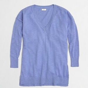 EUC J. Crew Periwinkle Lightweight V-Neck Sweater